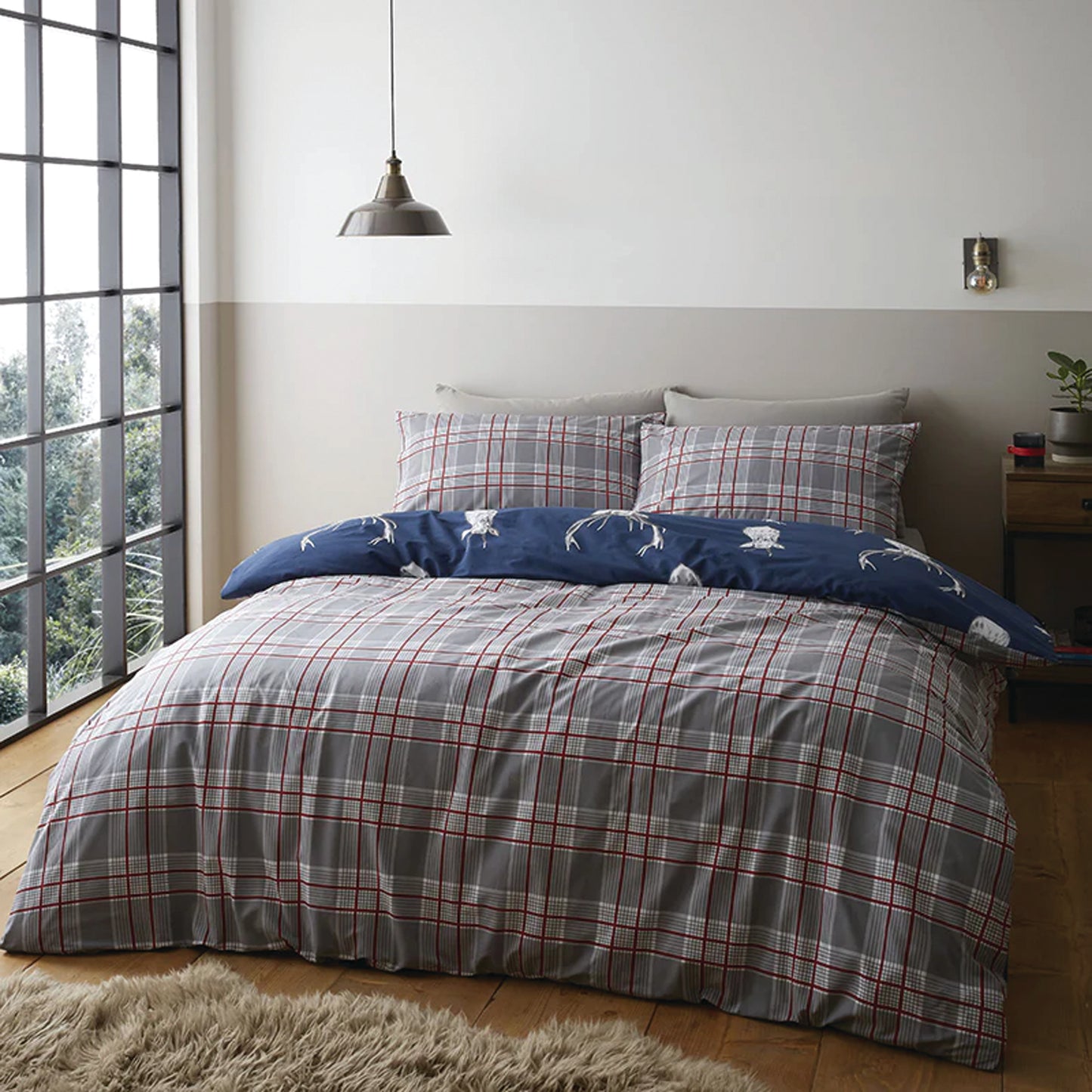 Stag Navy Bed Sheet Set