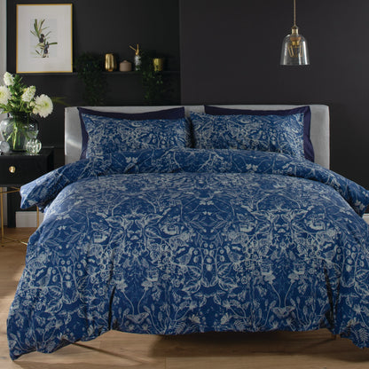 Secret Garden Navy Bed Sheet Set