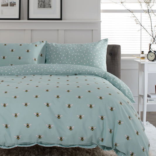 Honey Bee Sage Duvet Cover Set