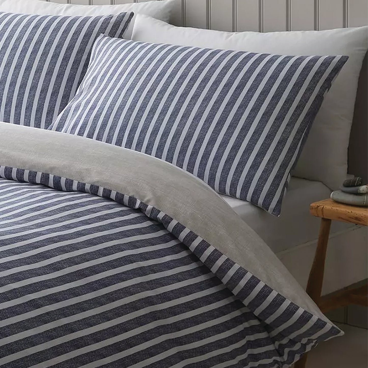 Textured Banded Stripe Bed Sheet Set