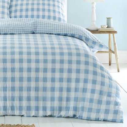 Seersucker Gingham Check Bed Sheet Set