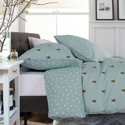 Honey Bee Sage Duvet Cover Set