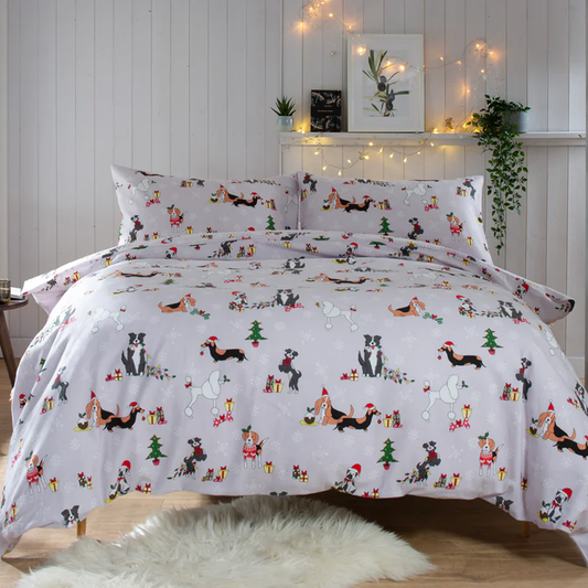 Christmas Dogs Duvet set