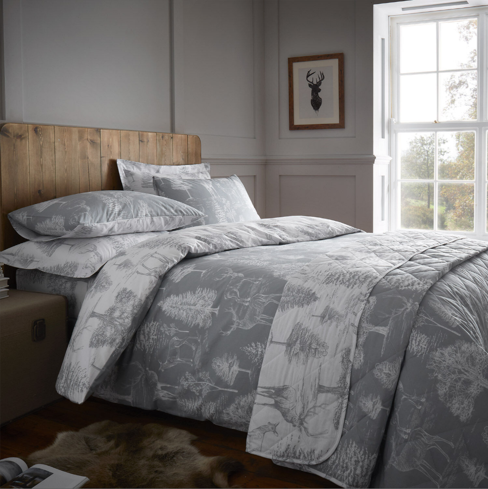 Stag Toile Duvet Cover Set - 100% Cotton