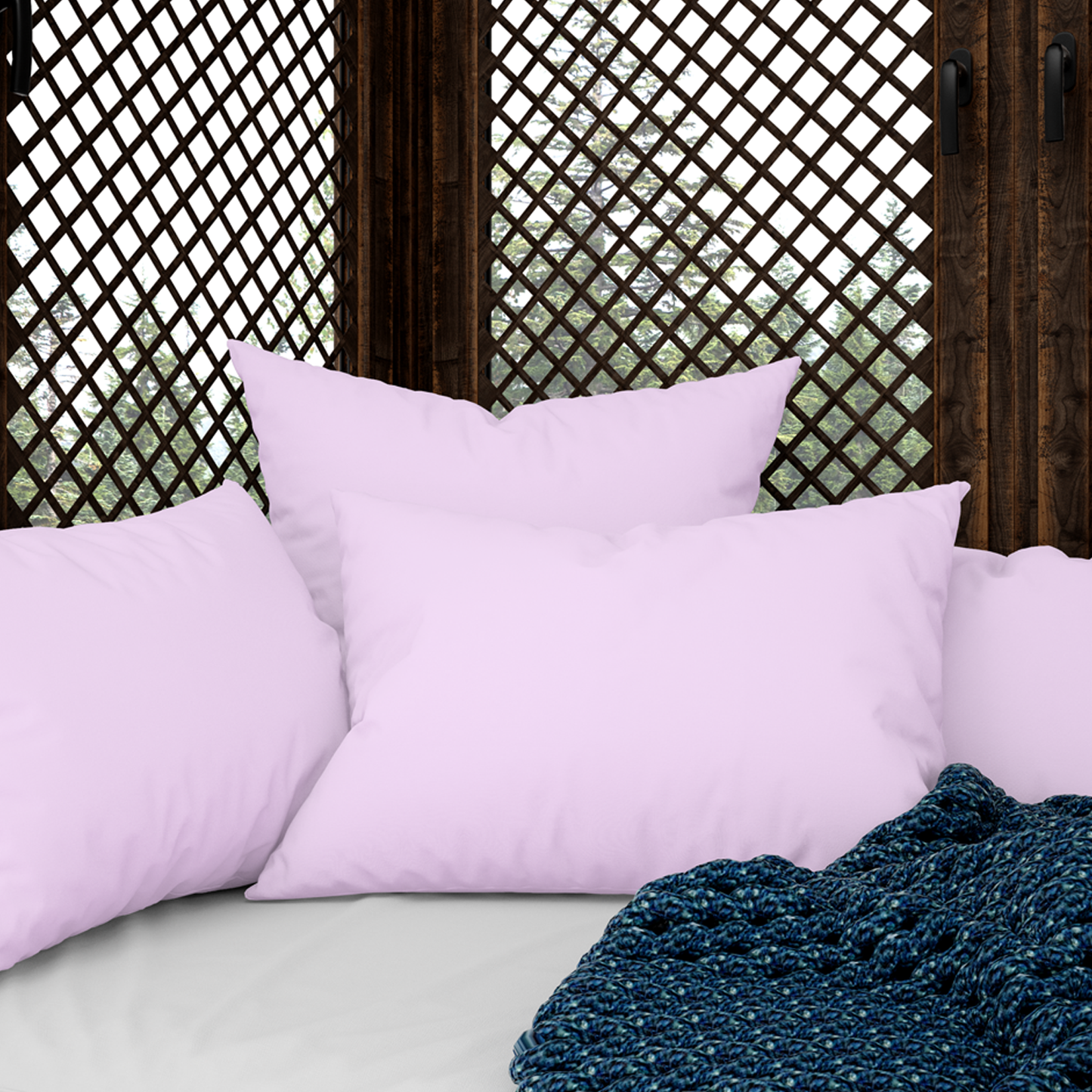 Plain Light Pink Oxford Pillowcase Pair