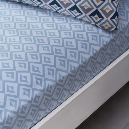 Jenkins Blue - B 500 - DUVET COVER SET - 100%COTTON