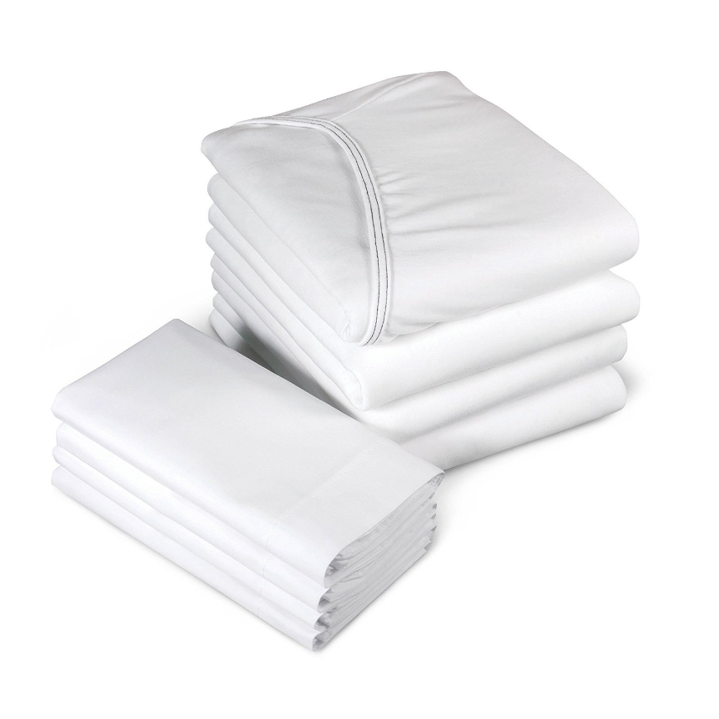 Plane White Jersey Fitted Sheet