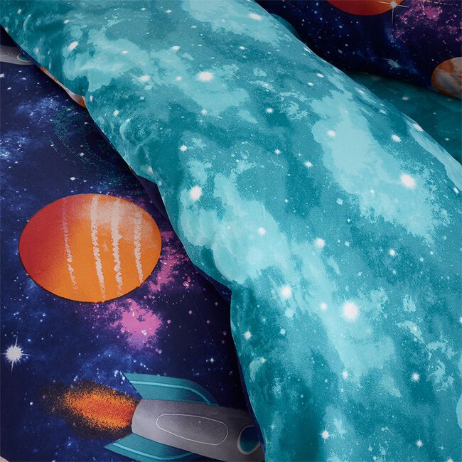 COSMIC PLANET DUVET COVER SET - 100 % Cotton