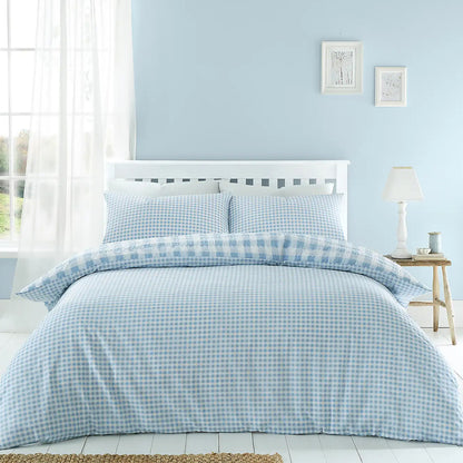 Seersucker Gingham Check  Duvet Cover Set