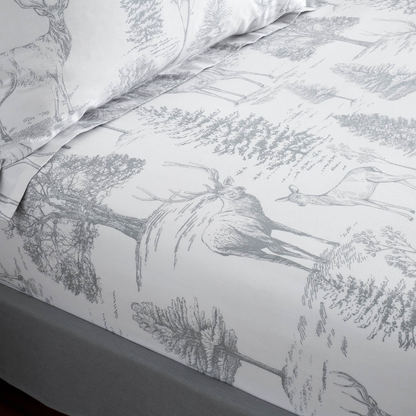 Stag Toile Fitted Sheet