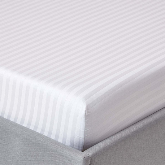 Satin Stripe Fitted Sheet