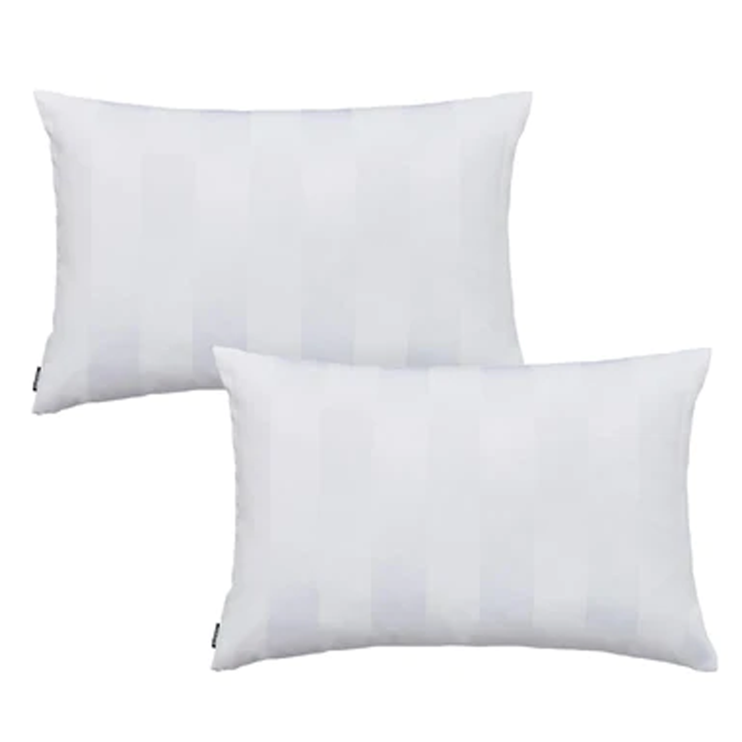 Soft Satin Stripe White Pillowcase Pair