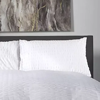 Stamford White Seersucker Duvet Cover