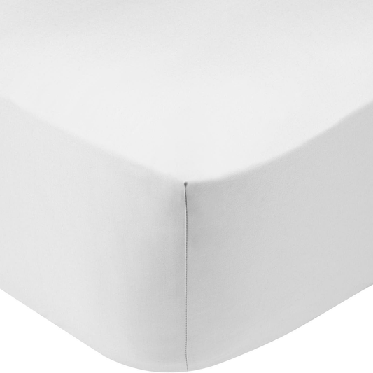 Plane White Jersey Fitted Sheet