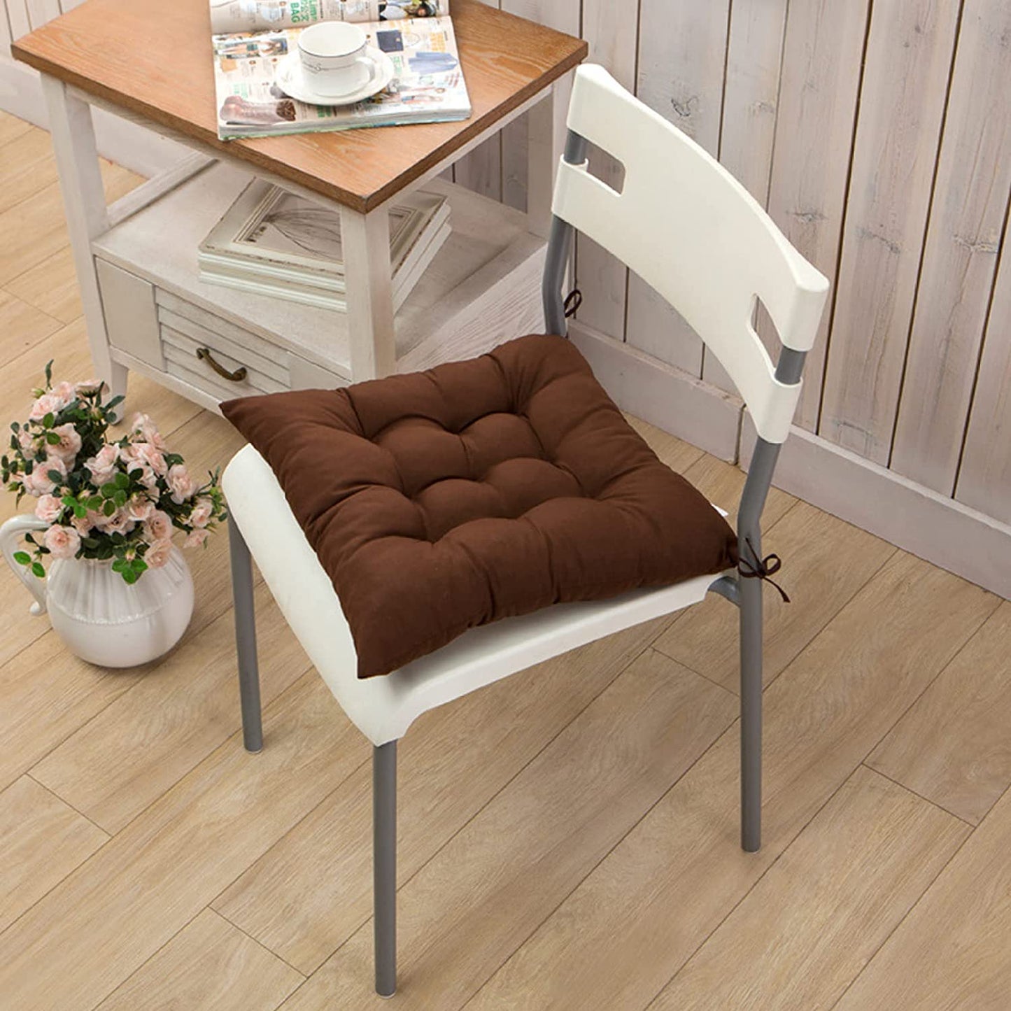 9 Stitches Chair Seat , Chair Cushions With Ties Seat Pads , Cushion For Chair (40x40 Cm)