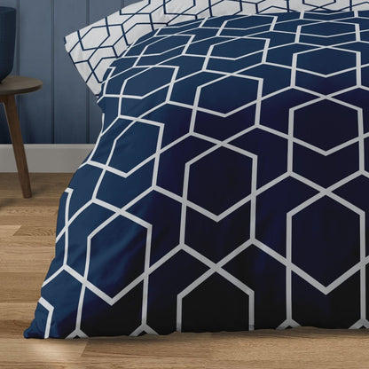 Geo Trellis Navy Bed Sheet Set