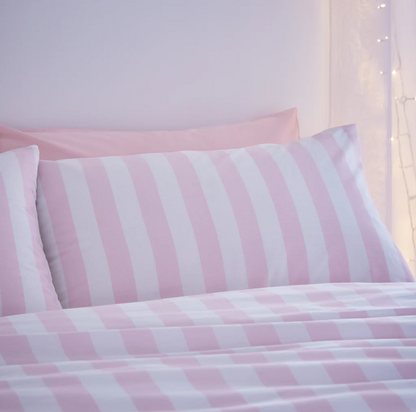 Stripe Pink Duvet Cover Set