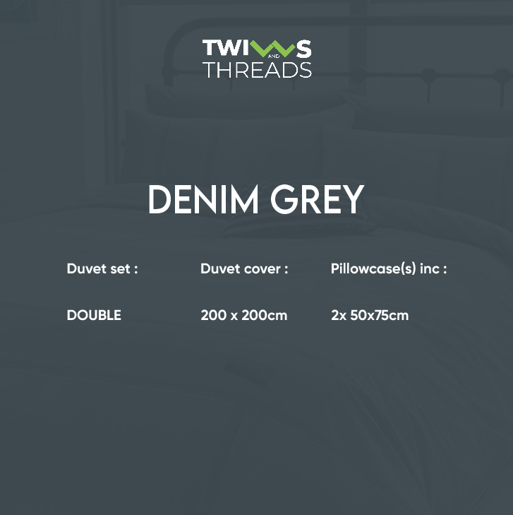 Denim Grey (Duvet Set)