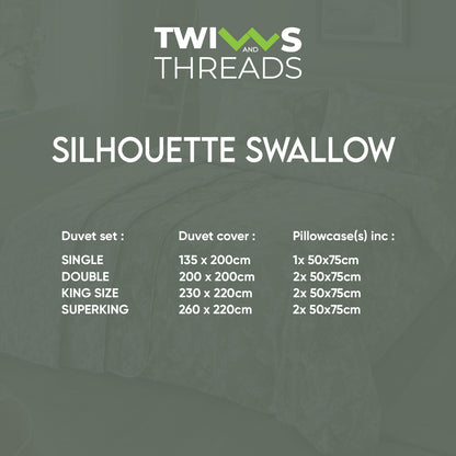 SILHOUETTE SWALLOW DUVET SET