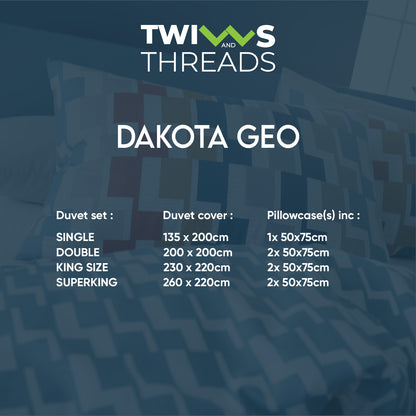 DAKOTA GEO DUVET SET - 100% Cotton