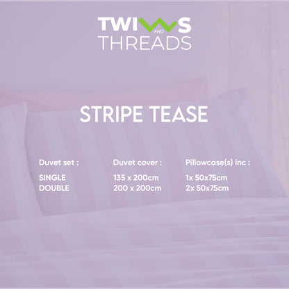 Stripe Pink Duvet Cover Set