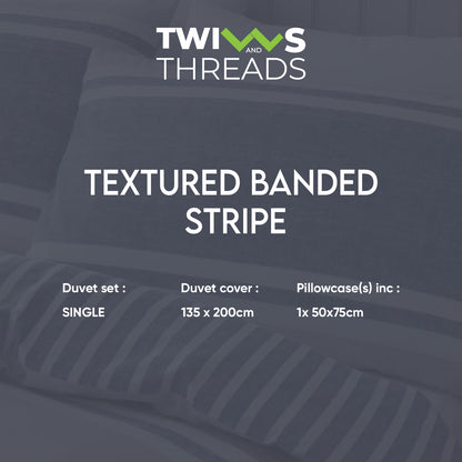 Textured Banded Stripe (Duvet Set)