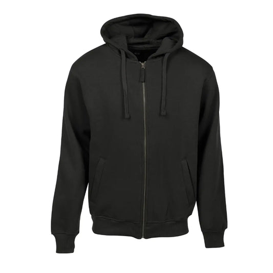 BLACK UNISEX ZIPPER HOODIE