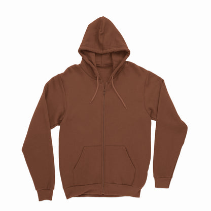 PLAIN UNISEX ZIPPER HOODIE