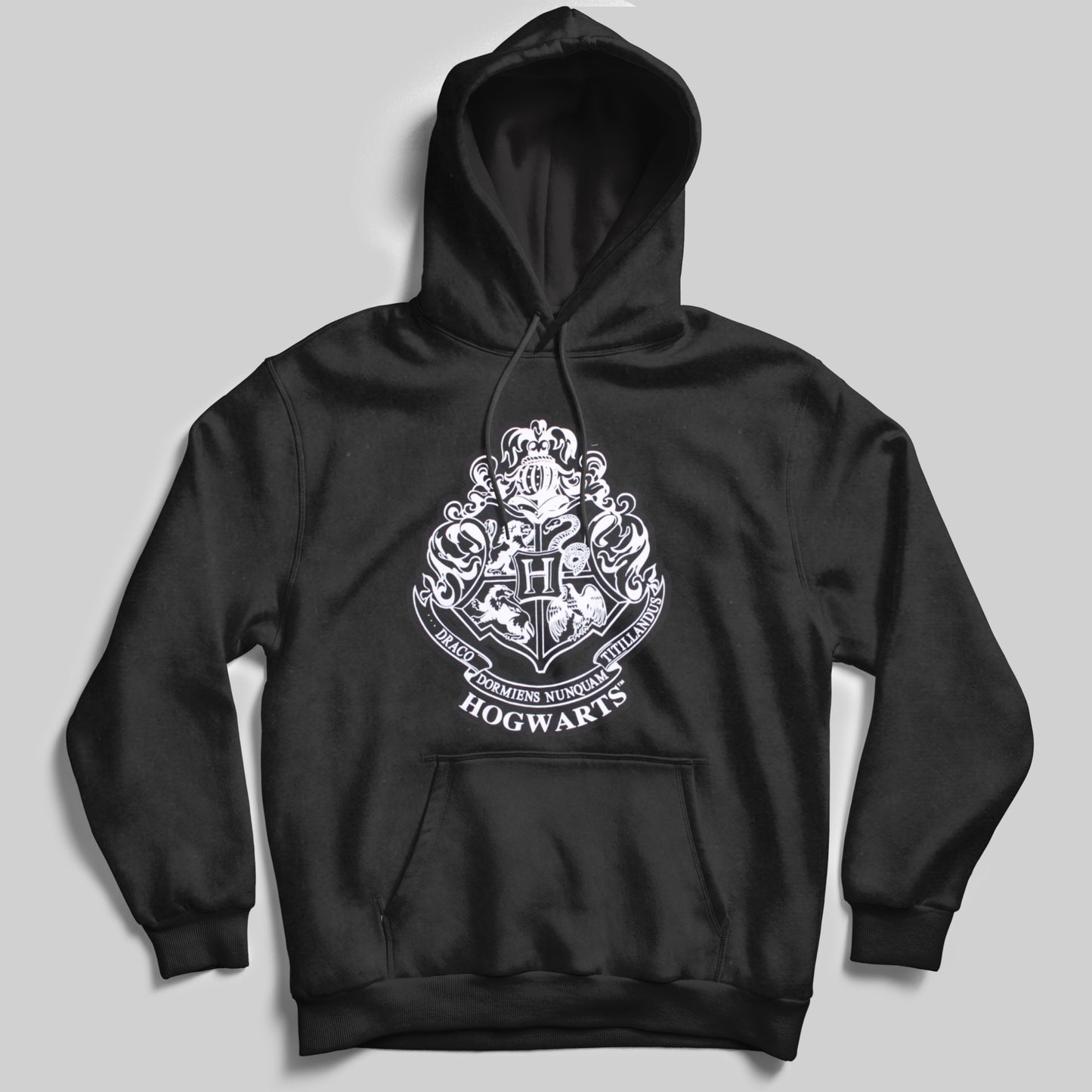 HARRY POTTER HOGWARTS CREST HOODIE - BLACK