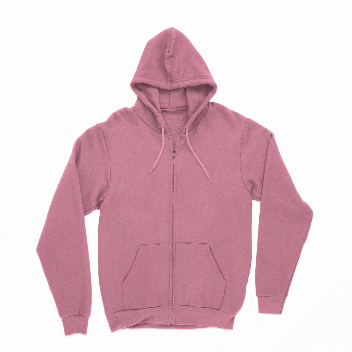 PLAIN UNISEX ZIPPER HOODIE