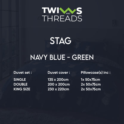 Stag Navy (Duvet Set)