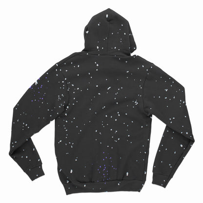 BLACK PRINTED UNISEX PULLOVER HOODIE