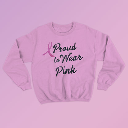 PROUD TO WEAR PINK FULL SLEEVES GIRLS PULLOVER SWEATSHIRT