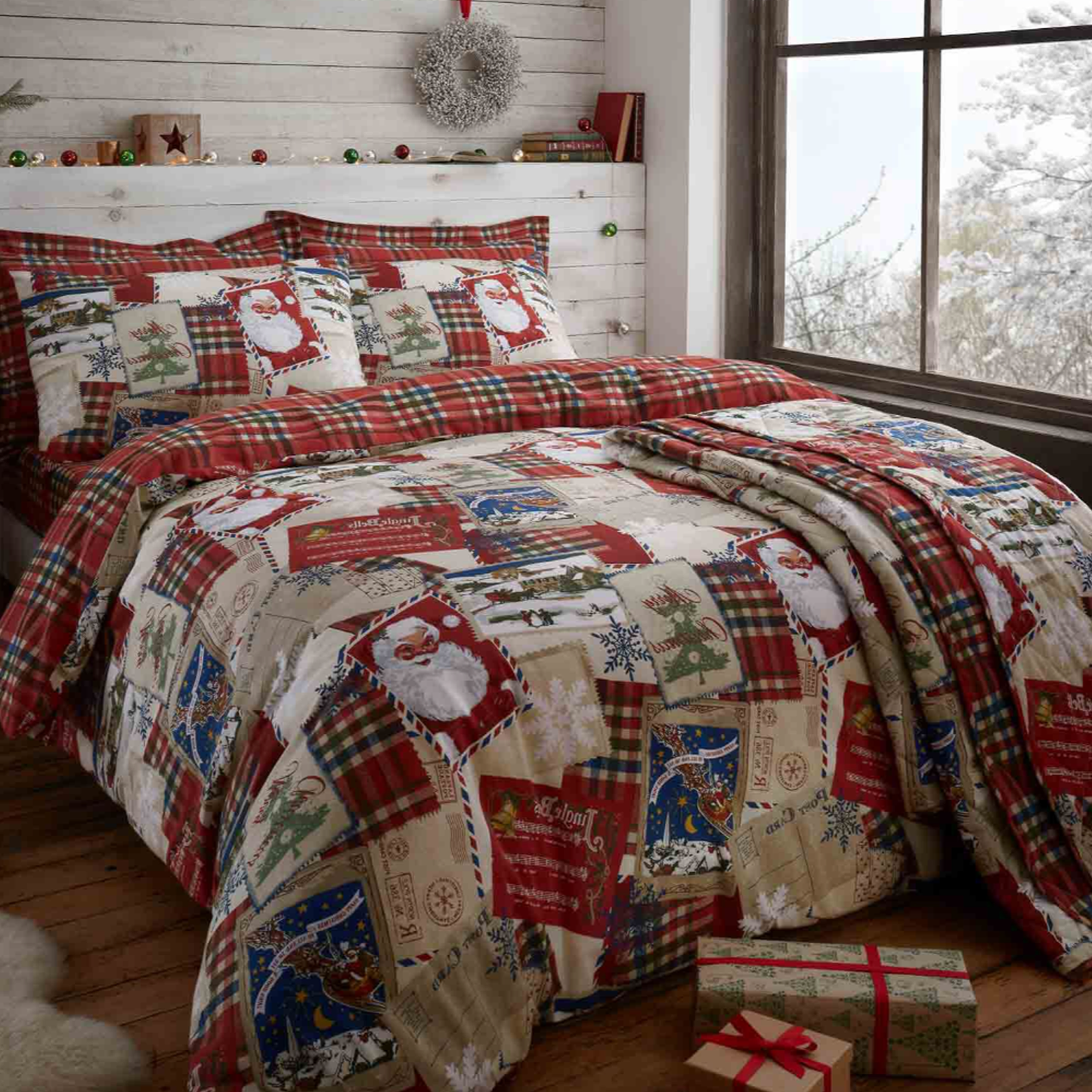 Patchwork Santa - B 800 - Duvet Cover Set - 100% Cotton