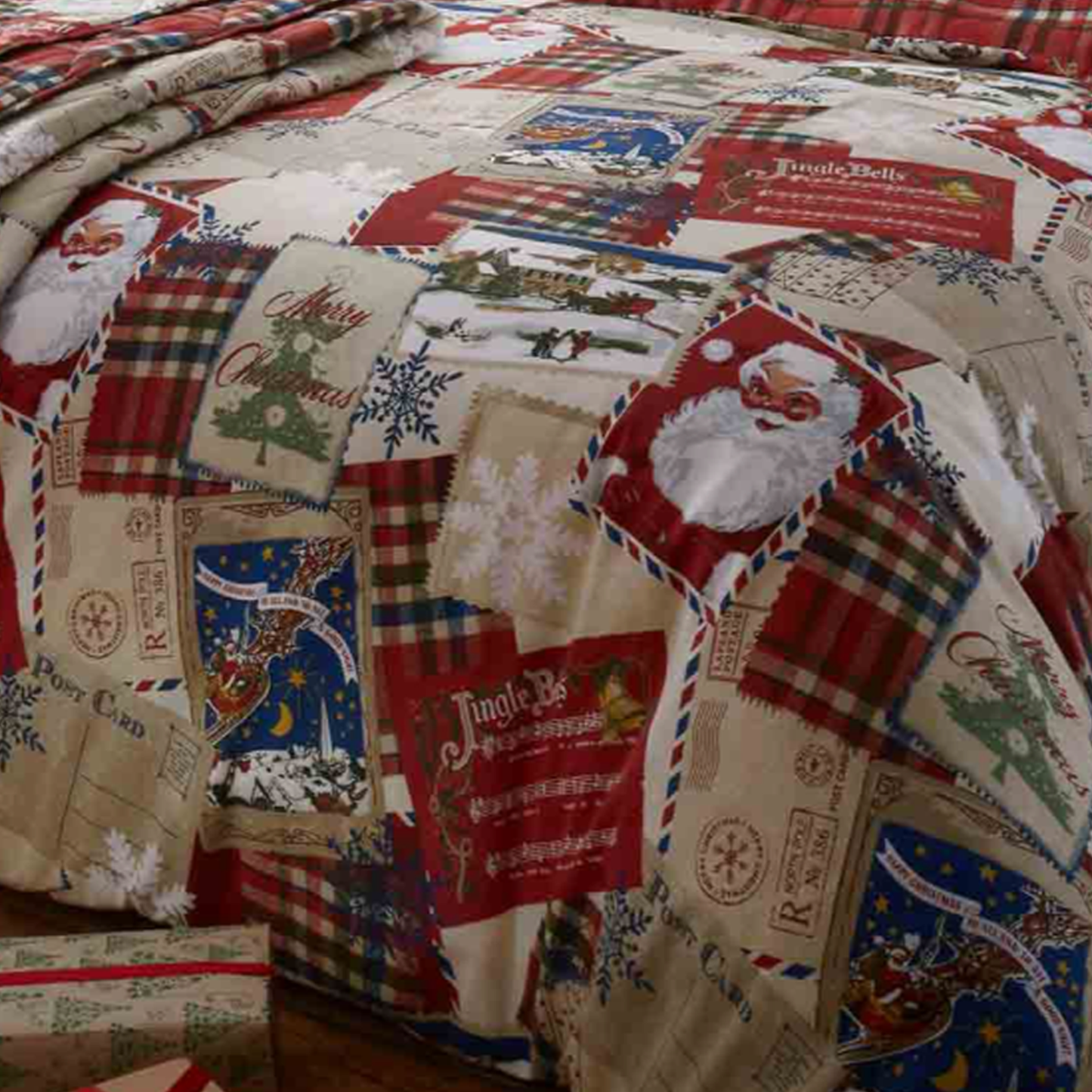 Patchwork Santa - B 800 - Duvet Cover Set - 100% Cotton