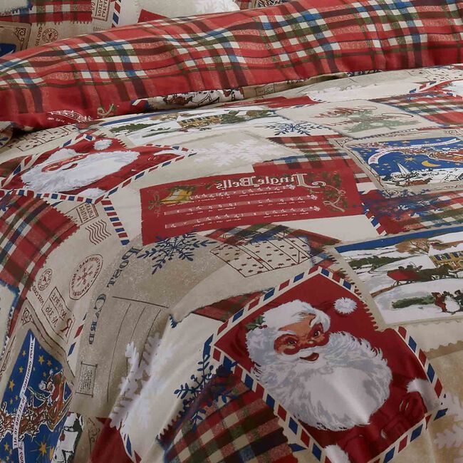 Patchwork Santa - B 800 - Duvet Cover Set - 100% Cotton