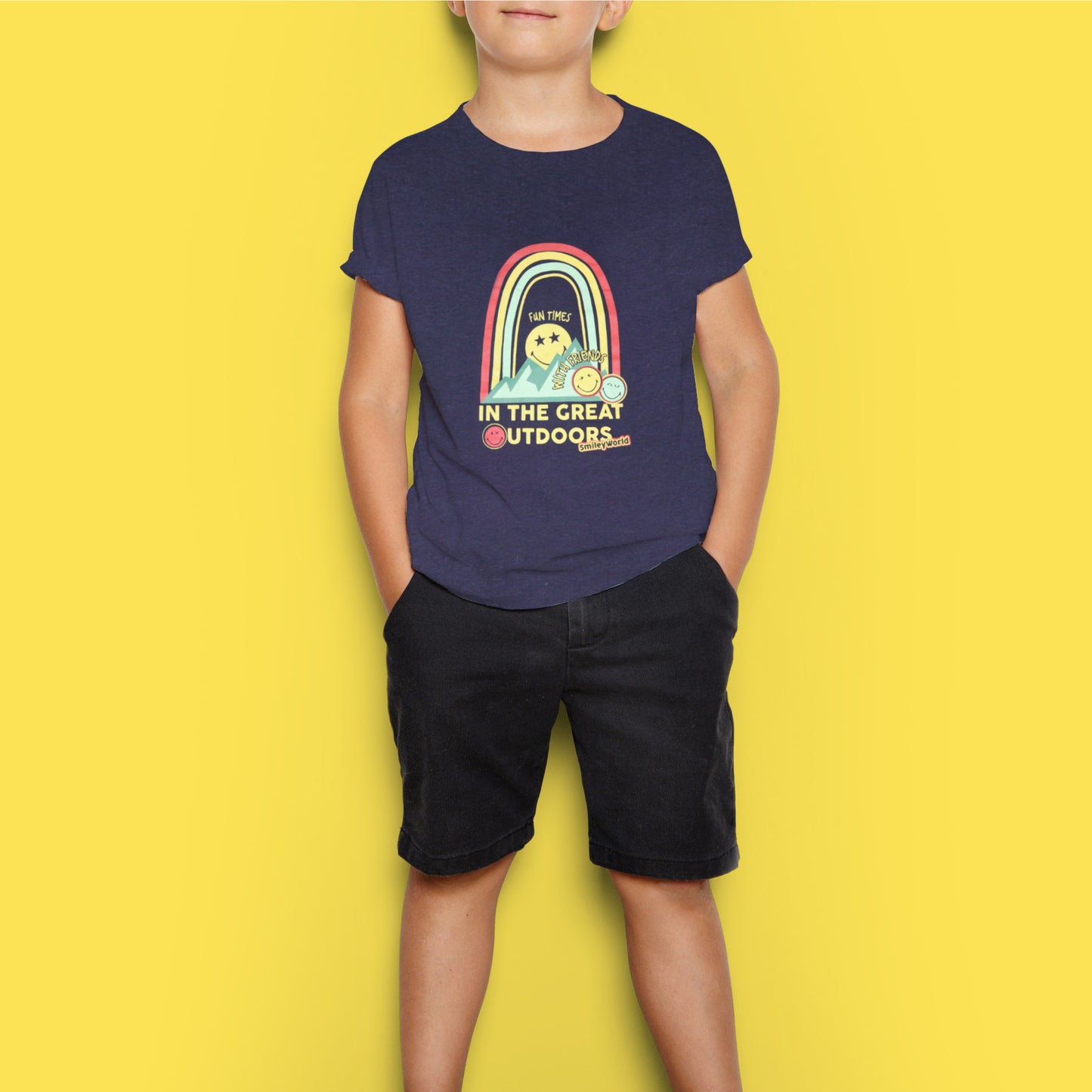 Smiley World Printed T-Shirt For kids