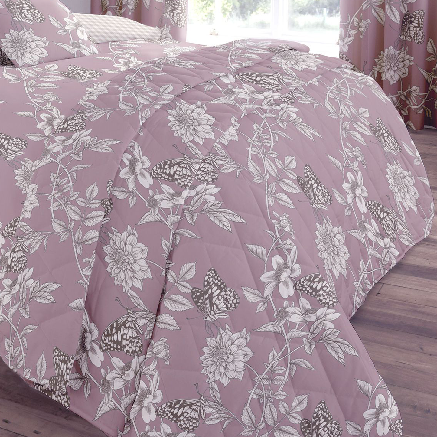 Butterfly Meadow Pink Cotton - B 800 - Duvet Cover Set